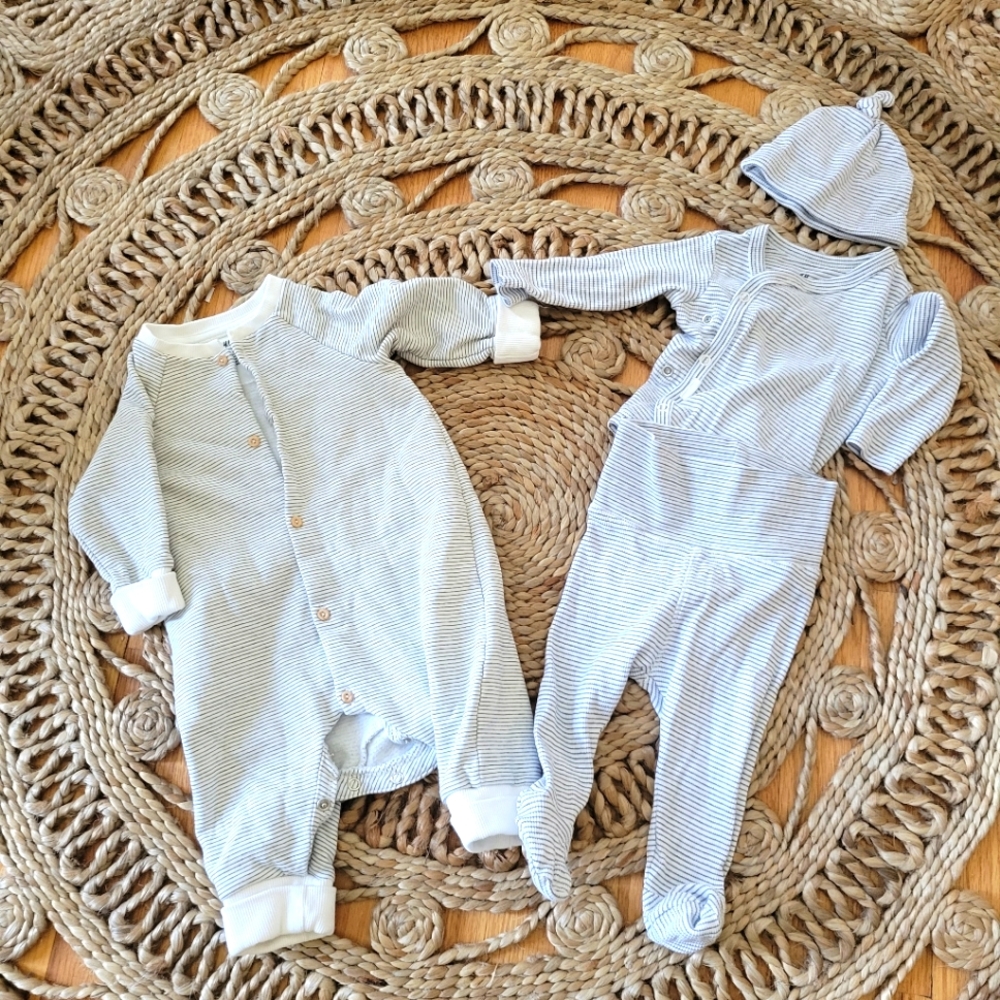 H&M Striped Gender Neutral Lot 3 month